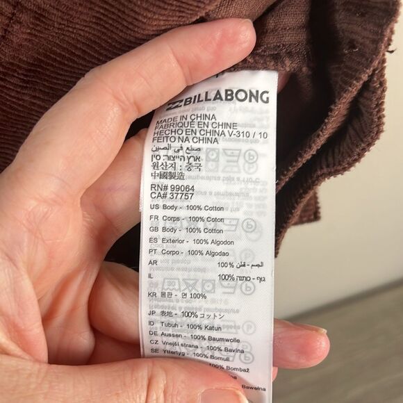 Men’s Billabong Metallic collab Master of Puppets Corduroy Jacket XL - Picture 10 of 10